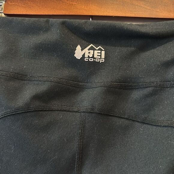 REI Co-op Black Back Leg Mesh Leggings Athletic Athleisure Small - Picture 5 of 12